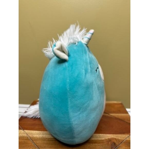 Squishmallow Lonnie Unicorn Plush Medium Turquoise with White Mane 9" - Picture 2 of 5